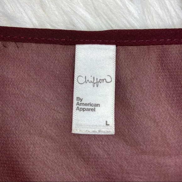 AMERICAN APPAREL Sheer Burgundy Tank - Picture 6 of 6